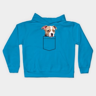 Puppy Breast Pocket Bag Kids Hoodie